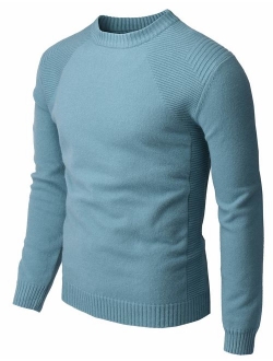 H2H Mens Casual Slim Fit Pullover Sweaters Knitted Long Sleeve Basic Designed