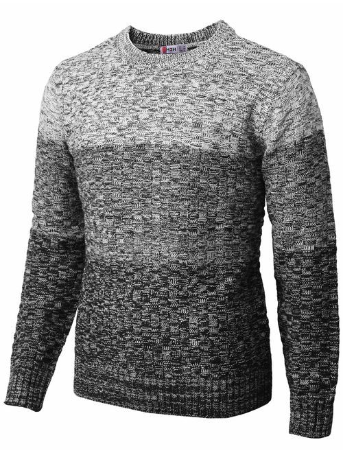 H2H Mens Casual Slim Fit Pullover Sweaters Knitted Long Sleeve Basic Designed