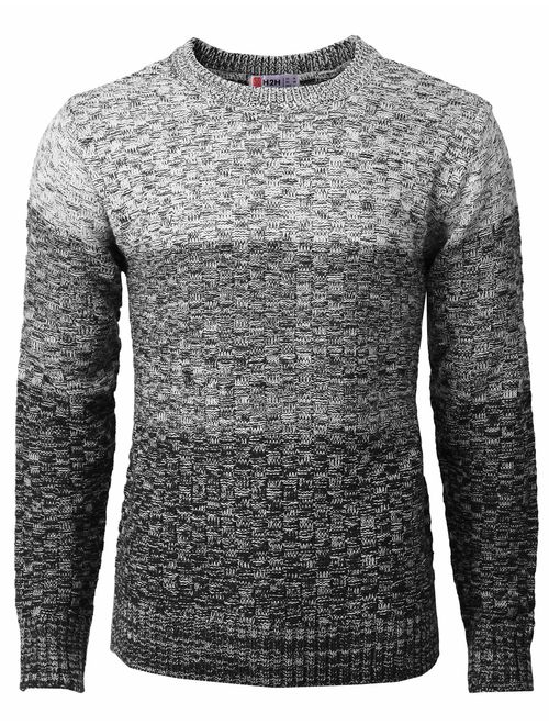 H2H Mens Casual Slim Fit Pullover Sweaters Knitted Long Sleeve Basic Designed