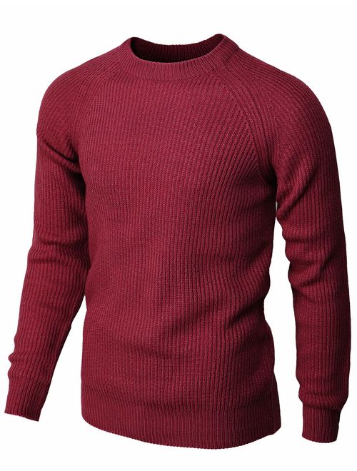 H2H Mens Casual Slim Fit Pullover Sweaters Knitted Long Sleeve Basic Designed