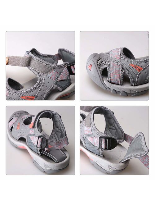 Womens Mens Hiking Outdoor Sandals Summer Athtletic Walking Water Shoes with Closed Toe