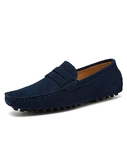 Go Tour Men's Penny Loafers Moccasin Driving Shoes Slip On Flats Boat Shoes