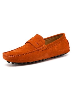 Go Tour Men's Penny Loafers Moccasin Driving Shoes Slip On Flats Boat Shoes