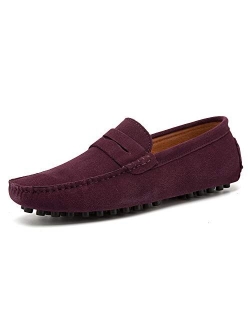 Go Tour Men's Penny Loafers Moccasin Driving Shoes Slip On Flats Boat Shoes