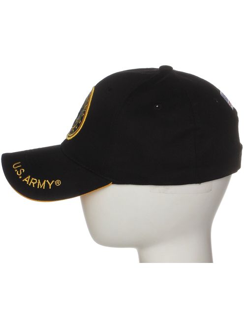 US Army Official License Structured Front Side Back and Visor Embroidered Hat Cap