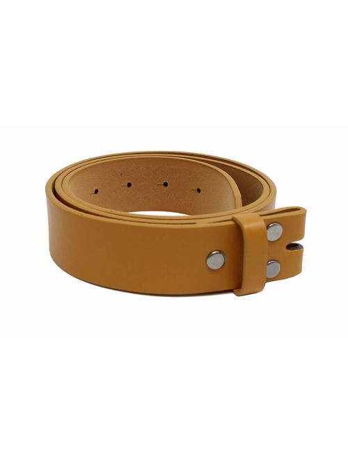 Leather Genuine Leather Belt Strap with Smooth Grain Finish 1.5