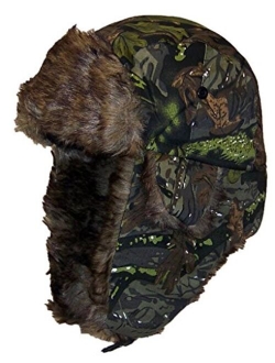 Best Winter Hats Adult Tree Camouflage Russian/Hunters W/Soft Faux Fur Winter Cap(One Size)