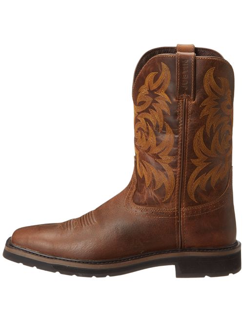 Justin Original Work Boots Men's Stampede Pull-On Square Toe Work Boot