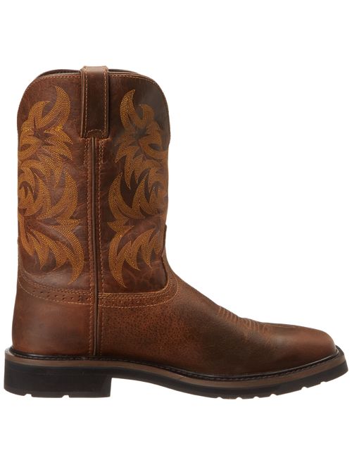 Justin Original Work Boots Men's Stampede Pull-On Square Toe Work Boot