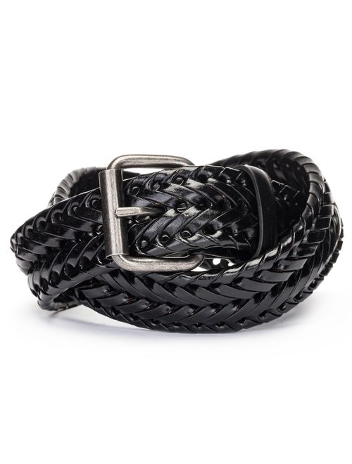 Tanpie Fashion Men's Braided Belt Leather Strap for Jeans