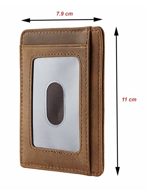 Minimalist Wallets Gift for Son from Mom - Engraved Leather Front Pocket Wallet - Custom Wallet RFID Blocking