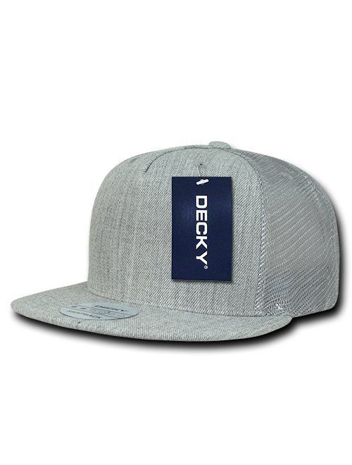 DECKY 5 Panel Flat Bill Trucker Cap Hats