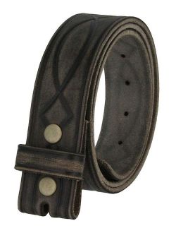 Fullerton 382000 Genuine Full Grain Leather Tooled Belt Strap 1-1/2" (38mm)