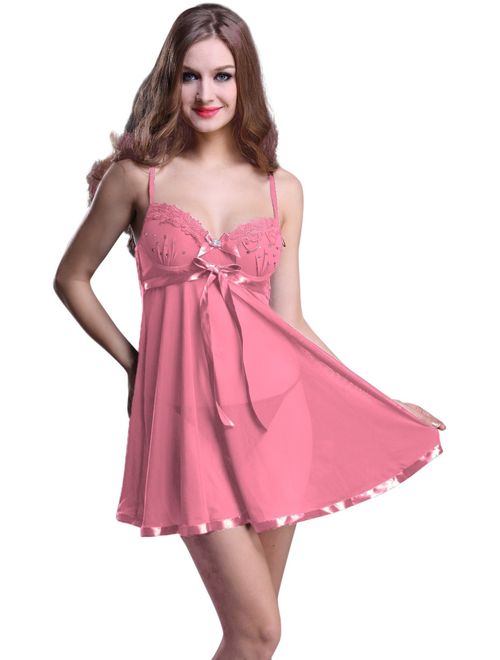 Josi Minea Women's Sexy Lingerie Set - Stylish Beautiful & Chic Babydoll Chemise