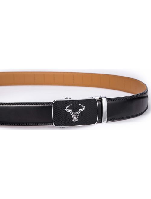 Men's Belt,Bulliant Branded Ratchet Belt Of Genuine Leather For Men Dress,Size Customized