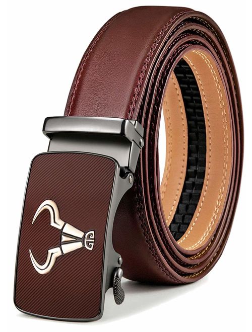 Men's Belt,Bulliant Branded Ratchet Belt Of Genuine Leather For Men Dress,Size Customized