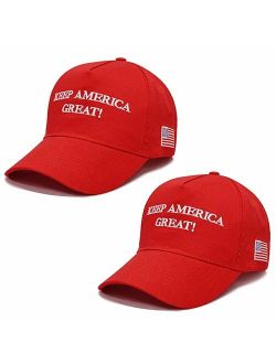 ZOORON Keep America Great Hat, Donald Trump 2020 Hat Cap Adjustable Baseball Hat with USA Flag