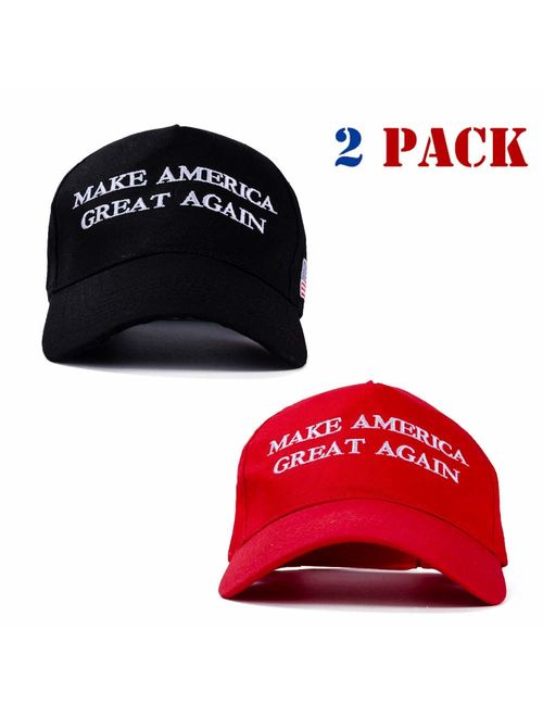 ZOORON Keep America Great Hat, Donald Trump 2020 Hat Cap Adjustable Baseball Hat with USA Flag