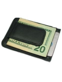 Fine Leather Hand Crafted Mans Man's Mens Men's Mini Wallet Credit Card ID Holder, Black