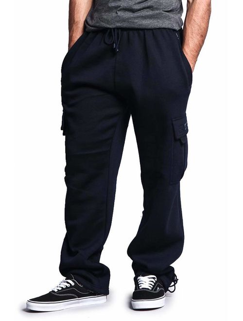 G-Style USA Men's Heavyweight Fleece Cargo Sweatpants