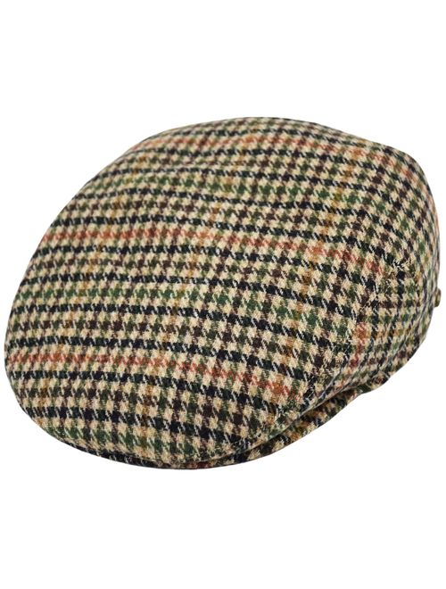 Classic Men's Flat Hat Wool Newsboy Herringbone Tweed Driving Cap