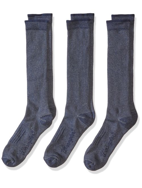 Wrangler Men's Lightweight Ultra-Dri Boot Socks 3 Pair Pack