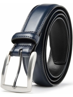 Mark Fred Men's Genuine Leather Dress Belt, Handmade, 100% Cow Leather