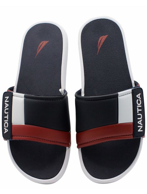 Nautica Men's Athletic Slide, Adjustable Straps Comfort Sandal Bower