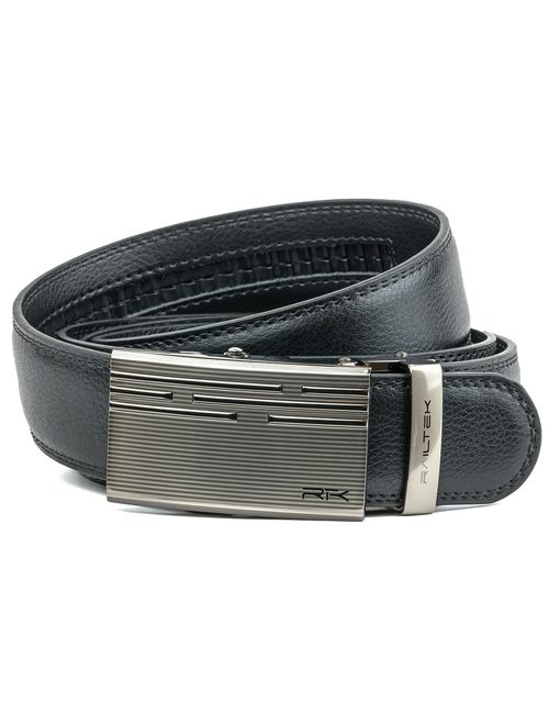 Ratchet Click Belts for Men | Mens Comfort Genuine Leather Belt with Automatic Buckle & Gift Box