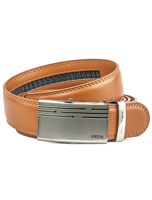 Ratchet Click Belts for Men | Mens Comfort Genuine Leather Belt with Automatic Buckle & Gift Box