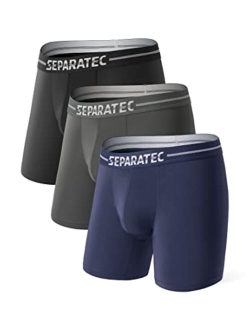 Men's 3 Pack Sport Performance Dual Pouch Boxer Briefs Underwear