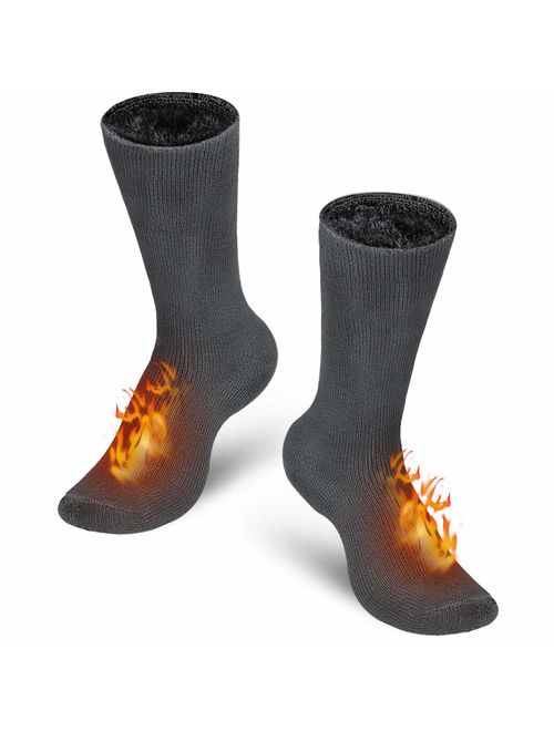 Bymore Heated Socks for Women, Thermal Socks for Men, Warm Thick Winter Socks Insulated Cold Weather-2Pack