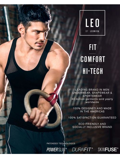 LEO High Waist Slimming Tummy Abs Shaper with Boxer Brief for Men