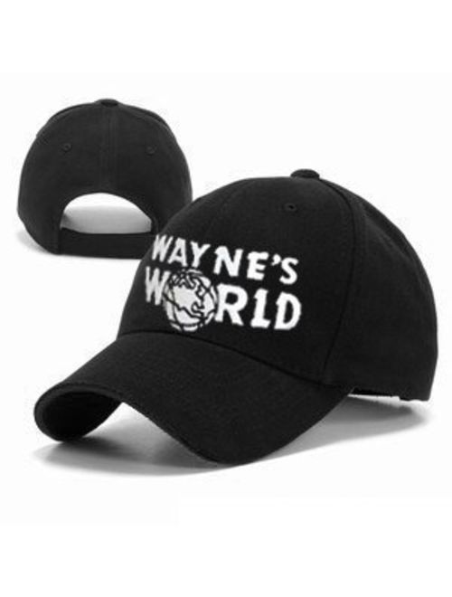 Magic Headwear Wayne's World Adult Adjustable Black Baseball Hat Cap