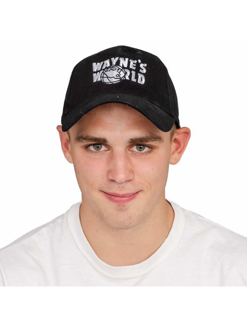 Magic Headwear Wayne's World Adult Adjustable Black Baseball Hat Cap