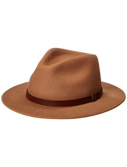 Brixton Men's Messer Medium Brim Felt Fedora Hat