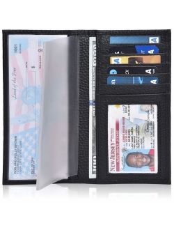 Checkbook Cover for Duplicate Checks - Standard Register Wallet for Men & Women