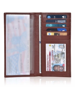 Checkbook Cover for Duplicate Checks - Standard Register Wallet for Men & Women