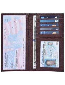 Checkbook Cover for Duplicate Checks - Standard Register Wallet for Men & Women