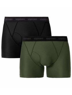 Men's 2 Pack Quick Dry Travel Underwear Breathable Mesh Boxer Briefs for Outdoor Sports Lightweight Trunks M16