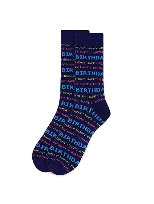 Men's Fun Crew Socks, Sock Size 10-13 / Shoe Size 6-12.5, Great Holiday/Birthday Gift