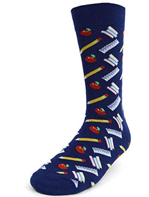 Men's Fun Crew Socks, Sock Size 10-13 / Shoe Size 6-12.5, Great Holiday/Birthday Gift