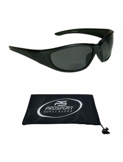 proSPORT Polarized Bifocal Sunglasses for Men and Women. Full Sport Wrap Frame with Premium Anti Glare Polarized Lenses