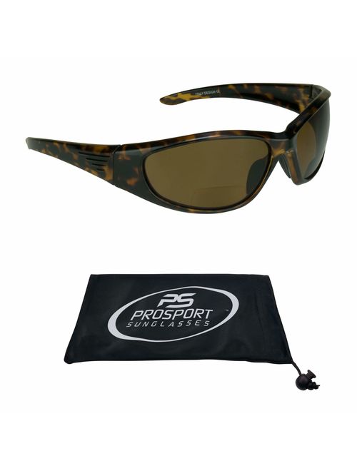 proSPORT Polarized Bifocal Sunglasses for Men and Women. Full Sport Wrap Frame with Premium Anti Glare Polarized Lenses