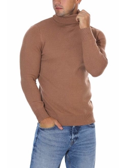 Rocorose Men's Long Sleeve Essential Turtleneck Sweater Pullover