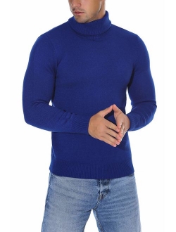 Rocorose Men's Long Sleeve Essential Turtleneck Sweater Pullover