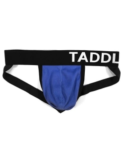 Taddlee Sexy Mens Black Low-Rise Jock Strap Stretch Briefs Thong Underwear Pouch