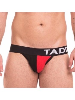 Taddlee Sexy Mens Black Low-Rise Jock Strap Stretch Briefs Thong Underwear Pouch