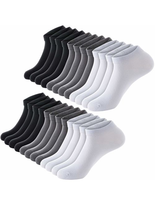 No Show Socks Men Socks 8-12 Packs Low Cut Ankle Sock, Men Short Socks Casual Cotton Socks Size 6-13