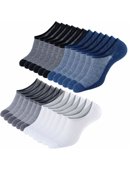 No Show Socks Men Socks 8-12 Packs Low Cut Ankle Sock, Men Short Socks Casual Cotton Socks Size 6-13